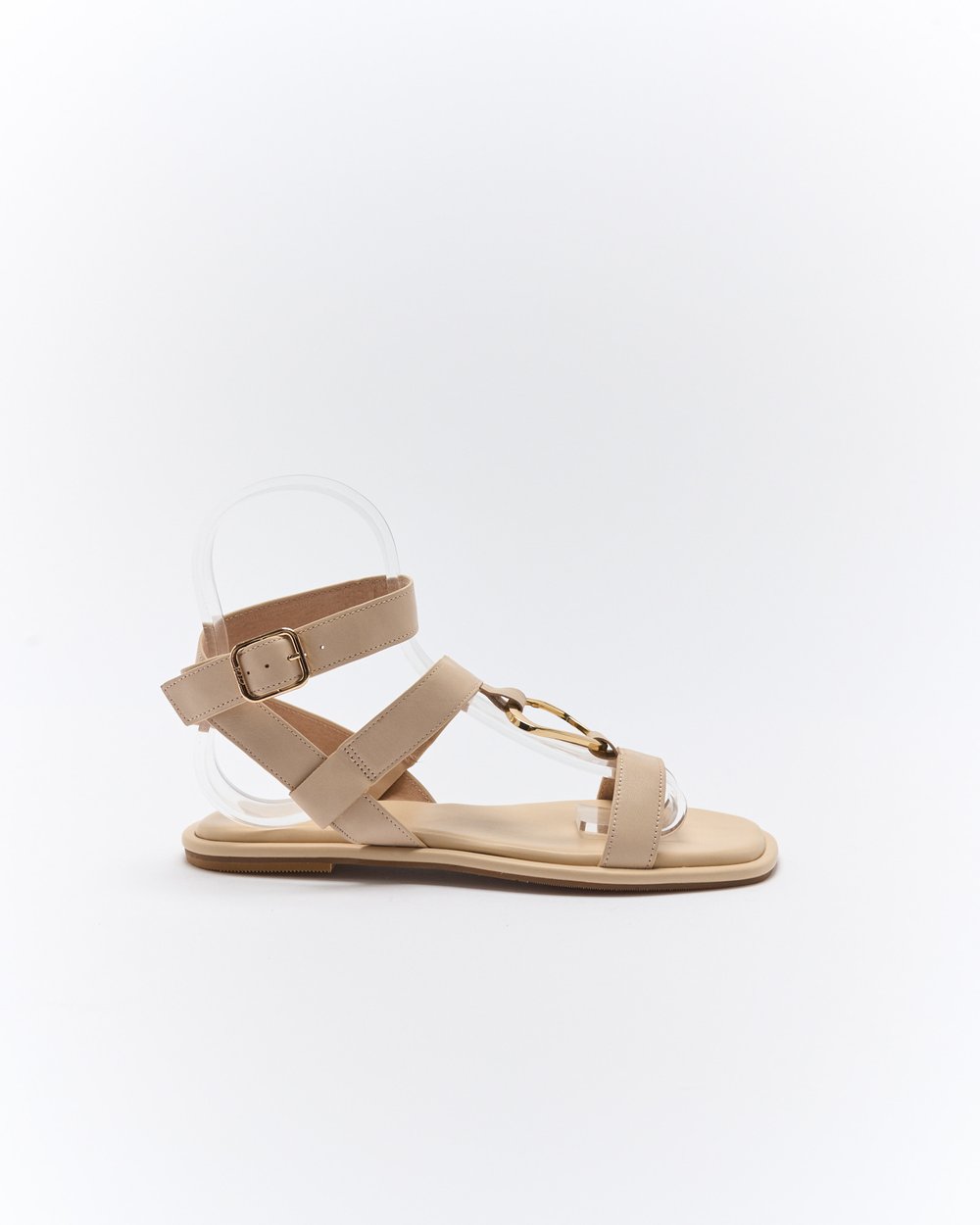 Walnut Melbourne - Rhodes Leather Sandal - Oyster