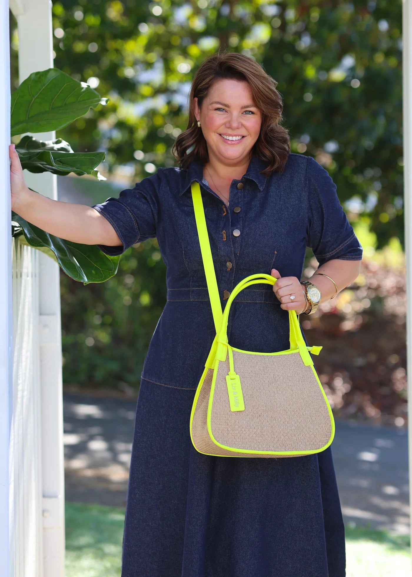 Liv & Milly - Joanna- Neon Patent Yellow