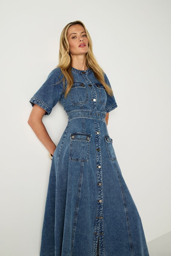 Mos the Label - Aveline Denim Dress - Light Indigo