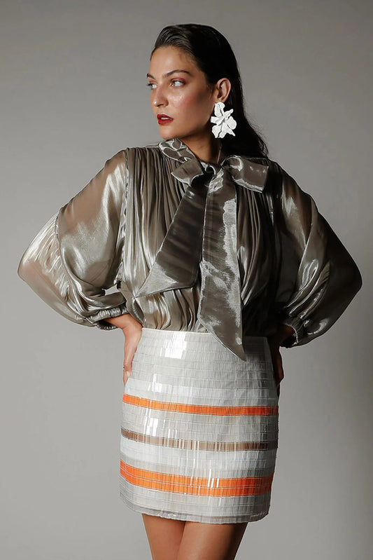 Realm Origin - Atelier Bow Top - Metallic Bronze