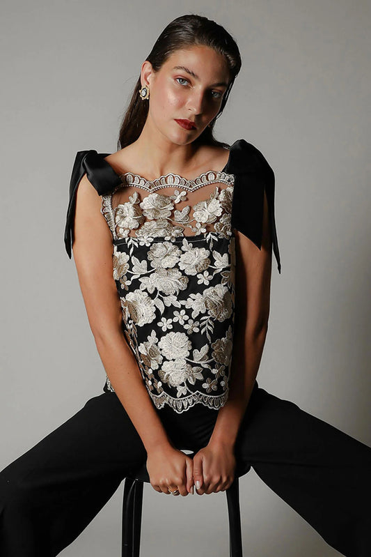 Realm Origin - Saint Ray Lace Top - Gold